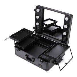 Professional Travel Makeup Case With Mirror And Lights OEM ODM Supported
