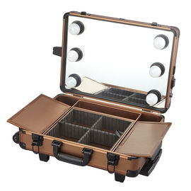 Large Capacity Makeup Case With Mirror And Lights For Makeup Manicure And Beauty Salon
