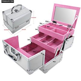 Customizable Multipurpose Aluminum Storage Case , Small Makeup Case With Mirror