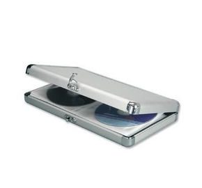Customized Logo Aluminium Cd Storage Case , Cd Dvd Holder Case With Detachable Lid