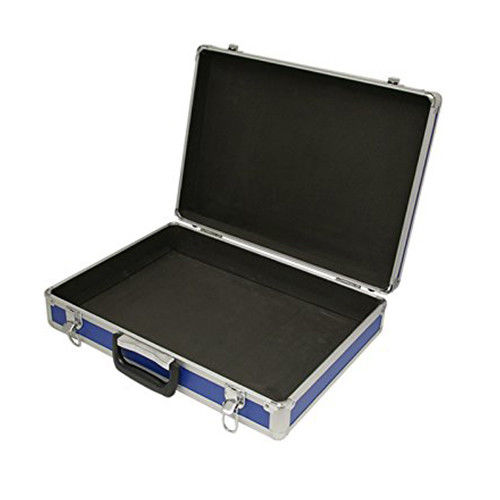 Hard Blue Aluminum Laptop Case Fireproof Integrated Forming For Travel