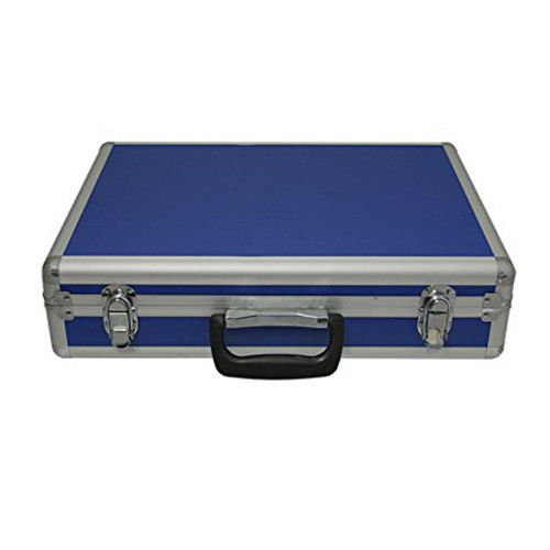 Hard Blue Aluminum Laptop Case Fireproof Integrated Forming For Travel
