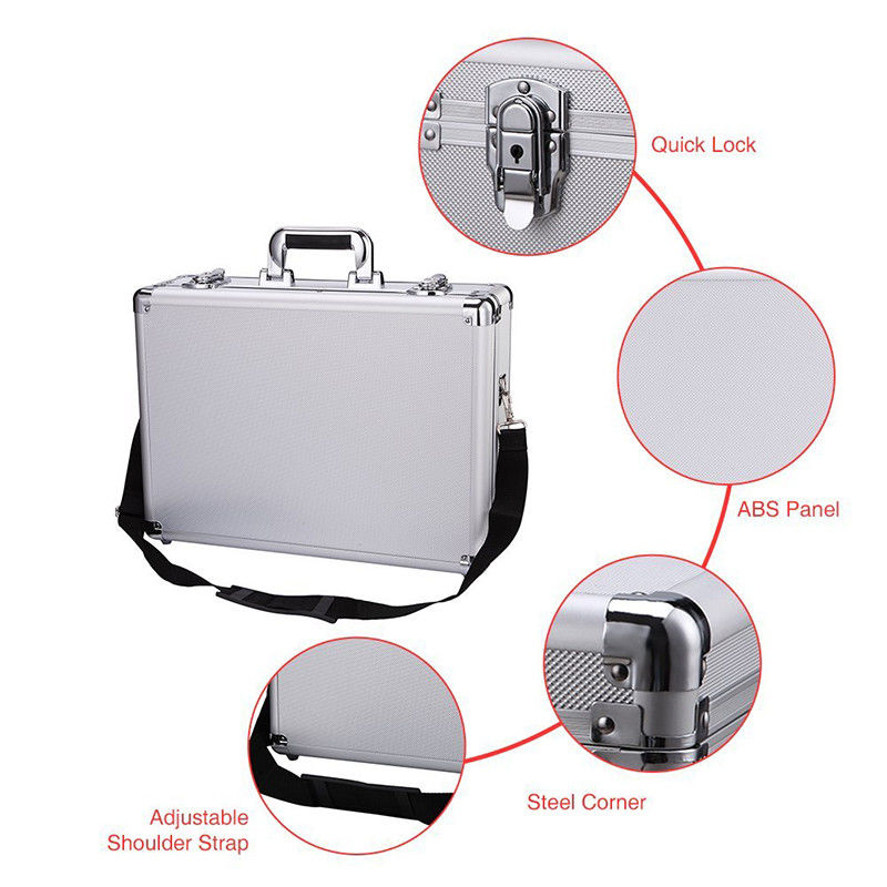 Small aluminium flight case with tool compartments and dividers