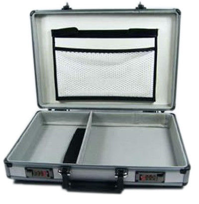 Aluminum Metal Attache Case , Hard Metal Briefcase With Combination Lock