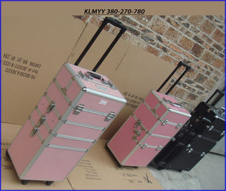 aluminum trolley vanity case with foldable drawers KLMYY380-270-780