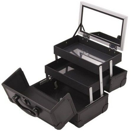 Professional Jewelry Train Case With Mirror And Easy Clean Extendable Trays